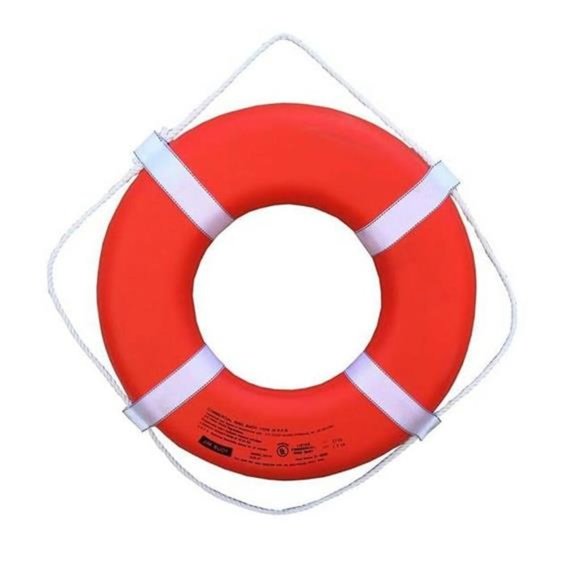 Jim-Buoy GO-24 USCG Approved G-Series Life Ring - Orange - 24 in - Picture 1 of 2